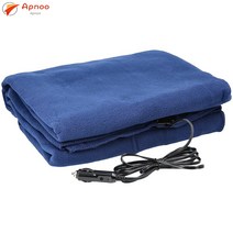 Apnoo 전기요 자동차용 극세사 3단 조절 온열 전지담요, 12V(150cm*110cm), 블루