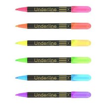 (문화) 언더라인 형광펜 1자루 Underline Highlighter, 파랑