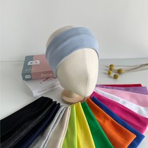 남자 여자 면 반다나 헤어밴드 터번 머리띠 스포츠 세안 운동 심플