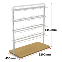 휴대폰 케이스 매대 액세서리 스탠드 선반 폰케이스, 화이트 후크 64개 120x45x135cm