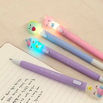 귀여운 캐릭터 라이트 볼펜 중성펜 랜덤1종 연필깎이 볼펜 케이스 수정테이프 필기 샤프 지우개 학용품, 쿠팡 본상품선택, 쿠팡 본상품선택