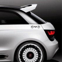 차박 캠핑카 익스테리어 캠핑카스티커 x3데칼 차튜닝, 소형, 화이트