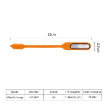 수족관 램프 조명 높은 자기 고정 클립 USB 360 회전 밝기 3W 빛, 1PC 8