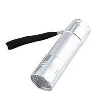 견고한 미니 자외선 손전등 9LED 보라색 빛 안티-스키드 395nm 백라이트 토치 감지기 램프 야외 조명, 07 Silver