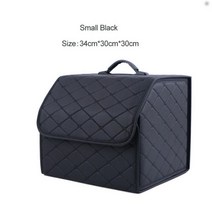 대용량 자동차 트렁크 다용도 도구 보관 가방 정리 가죽 폴딩 비상 보관함, CHINA_Black-Small
