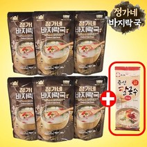 (홈쇼핑) 정가네 바지락국 500gx6팩 즉석 칼국수 순살 바지락탕, 본품 500gx6팩+칼국수면 250gx1팩