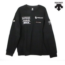 데상트 M 데상트긴팔티 UQC SM321SHT91-BLK 남성 스위스 스키팀 직자수 그래픽 맨투맨