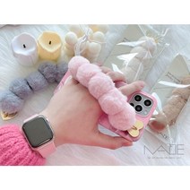 [주문제작]더메이드 폼폼이 스트랩 그립톡 스마트톡 핸드폰거치, 그레이