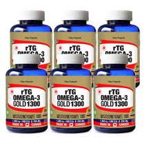 통라이프- rTG 알티지 오메가3골드 1300-6개월분-6병