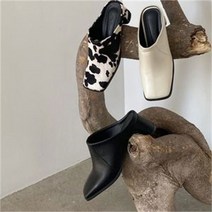 셀러허브 패션 ONM 슬리퍼 블로퍼 미들굽 가죽송치 실내화 데일리 사무실