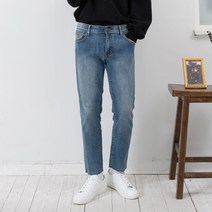 크롭 컷팅 속밴딩 데님