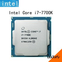 인텔 코어 i7-7700K i7 4.2 GHz 쿼드 8 스레드 CPU 프로세서 8M 91W LGA 1151, 한개옵션0