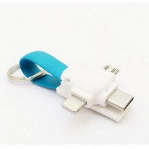 WOU533557스마트폰충전선/5핀C타입겸용/3in1케이블 열쇠고리, 1