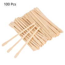 메이크업 스파츌라 100pcs 왁싱 스틱 부드러운 혀 압자 얼굴 눈썹 일회용 제모 주걱, 100개