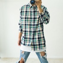 4XL 빅사이즈셔츠 체크남방 하객룩 가을