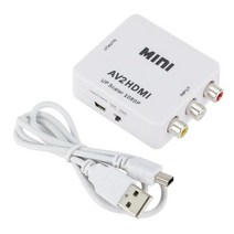 빔프로젝터 프로젝트 grwibeou rca av to hdmi converter 고품질, 하얀