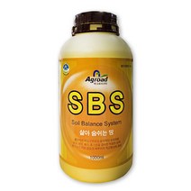 친환경마켓 에스비에스[S.B.S] 1000ml - 토양개량제 뿌리발근제 땅부자 모두싹 붕소 고추 배추 비료 식물영양제, 에스비에스1000ml (1병)