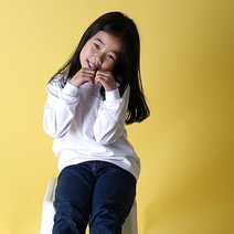 30수 긴팔 아동티셔츠 손목 시보리 면 100%