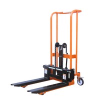 지게차 소형지게차 파렛트 핸드 전동 트럭 셀프로딩, 4 포크 200KG 리프트 0.9M