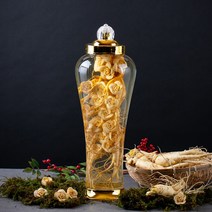 인삼주 키트 5.7L(담금병+세척인삼3뿌리+인삼꽃 18송이) VVIP골드플라워 담금주 인삼꽃주 수삼꽃 수삼주 어버이날 명절 재료 설날 추석 수삼꽃 인삼술, 1VNC_인삼주키트골드플라워VVIP5.7L