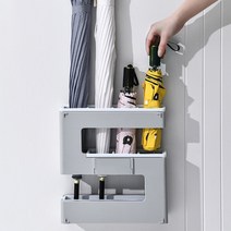 깔끔한 현관 우산꽂이 S자형 부착형 우산걸이, 원톤옐로우