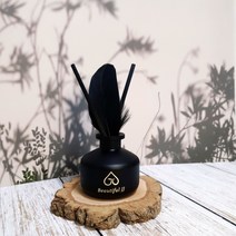 블랙페더 디퓨저100ml 뷰티풀제이제이 고급인테리어 안전한 실내방향제 차량용 머리안아픈, 논슬립패드, 민트쇼핑백, 03-JJ우드 앤 플라워
