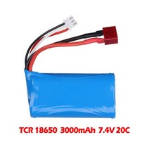 프리미엄 7.4V 3000mAh 2S 18650 리튬 배터리 Udi U12A Syma S033g Q1 H100 H101 H102 FT009 RC 보트 모델, 06 7.4V 3000mAh T_01 7.4 볼트