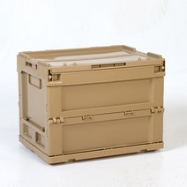 쉘프 컨테이너 우유 박스 상판 캠핑 차박 수납장, 베이지 20L