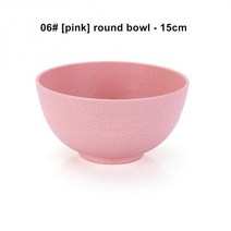 밀짚 식탁 세트 15cm/12cm 친환경 식기 상자 어린이 요리 어린이 저녁 식사 Platos 아기 먹이 접시 식기, 체코_YELLOW
