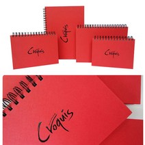 [홈앤스쿨] 삼원 아트스퀘어 크로키 레드 하드커버 스케치북 노트, B5