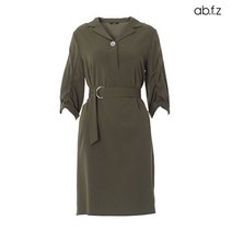 에이비플러스 ab.f.z D링 벨트 소매 셔링 원피스 (AFU3GO05A)