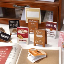 구디푸디 빈티지 간판 메모 꽂이 가격표 명함 홀더 10종