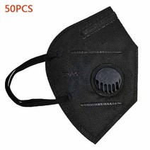 FFP3 KN95 마스크 PM2.5 얼굴 호흡기 입 밸브 방진 5 중 안면, 14 Black 50pcs, 한개옵션1