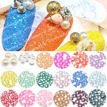 100개입~ 반진주 21칼라 8mm 6mm 5mm 4mm 3mm 2mm 1.5mm 진주스톤 진주파츠 진주 (수량구매환영), 1[원형휠케이스]소형/화이트/1ea