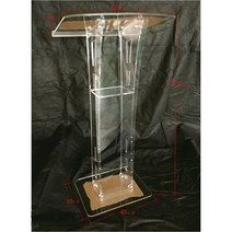 아크릴 필경대 강연대 단상 연설대 교회 학교 사회대 학원 연단 발언대 사무실 발표대, D. 아크릴 필경대 투명 C