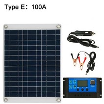 태양열 충전기 자동차보트가정용 태양 전지용 100w 유연한 태양 전지 패널은 506080100a 컨트롤러로 12v 방수 태양 전지 패널을 충전할 수 있습니다., 2-진한 파란색