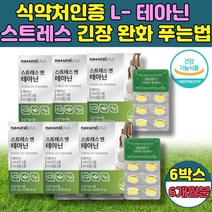 마음진정 스트레스 긴장 푸는 영양제 엘 L-테아닌 L 테아닌 심신 불안 피로 신경 완화 해소 감소 보조 제 태아닌 트립토판 푸는법 먹는 중년 노년 여성 남성 직장인 수험생 시험전