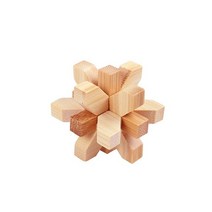 큐브 매직 볼 두뇌 티저 지능형 조립 나무 3D 퍼즐 게임, Pium blossom lock-62
