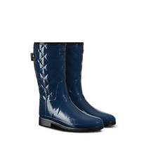 HUNTER WOMEN 리파인드 퀄트 글로스 숏 레인부츠 네이비 WFS1029RGLNVY 172723