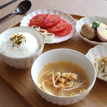 골드 엣지 혼밥 신혼 2인 4인 6인 도자기 식기 세트 밥 국 그릇 세트 집들이선물, 면기, 화이트
