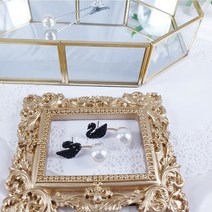 제니블링 블랙 스완 진주 귀걸이