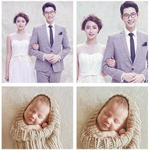 푸아이 보석십자수 주문제작 도안형 및 캔버스형 가족 연인 여행사진 맞춤제작+행운십자수 SB003, 70x90cm