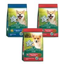 클래식펫 프리미엄 성견용 소형견용 사료 2kg/강아지사료, 성견용닭고기2kg