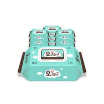 오구오구 아기물티슈 민트 70gsm 캡형 72매 x 10팩 /유통기한 23.07.11