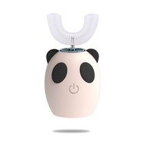 360 도 지능형 자동 소닉 전동 칫솔 u형 4 가지 모드 USB 충전 치아 미백 블루 라이트, 01 2-7 years pink