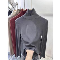 반폴라 슬림 풀오버 니트 긴팔티셔츠 조추연찰 펀칭 이너 블라우스