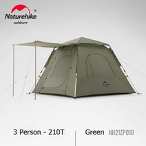 네이처하이크 Ango 원터치 텐트 3-4인용 210T, 아미 그린