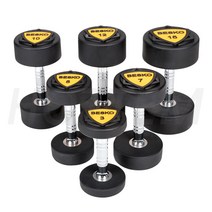베스코 TPU 우레탄 아령 덤벨 홈트 세트 냄새없는 고무아령 헬스장 아령 2kg - 50kg, 40kg x 1개[낱개]
