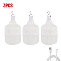 스티로폼아이스박스 스치로폼 상자 미니 냉장고 야외 LED 램프 전구 8 개 100W USB 충전 비상 조명 휴대용 텐트 캠핑 낚시 하이킹 파티오 베란다 정원용, [03] 3PCS