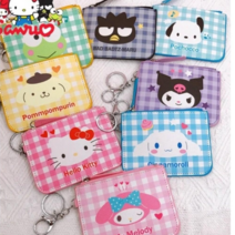 시나모롤체크반지갑 키홀더 카드지갑